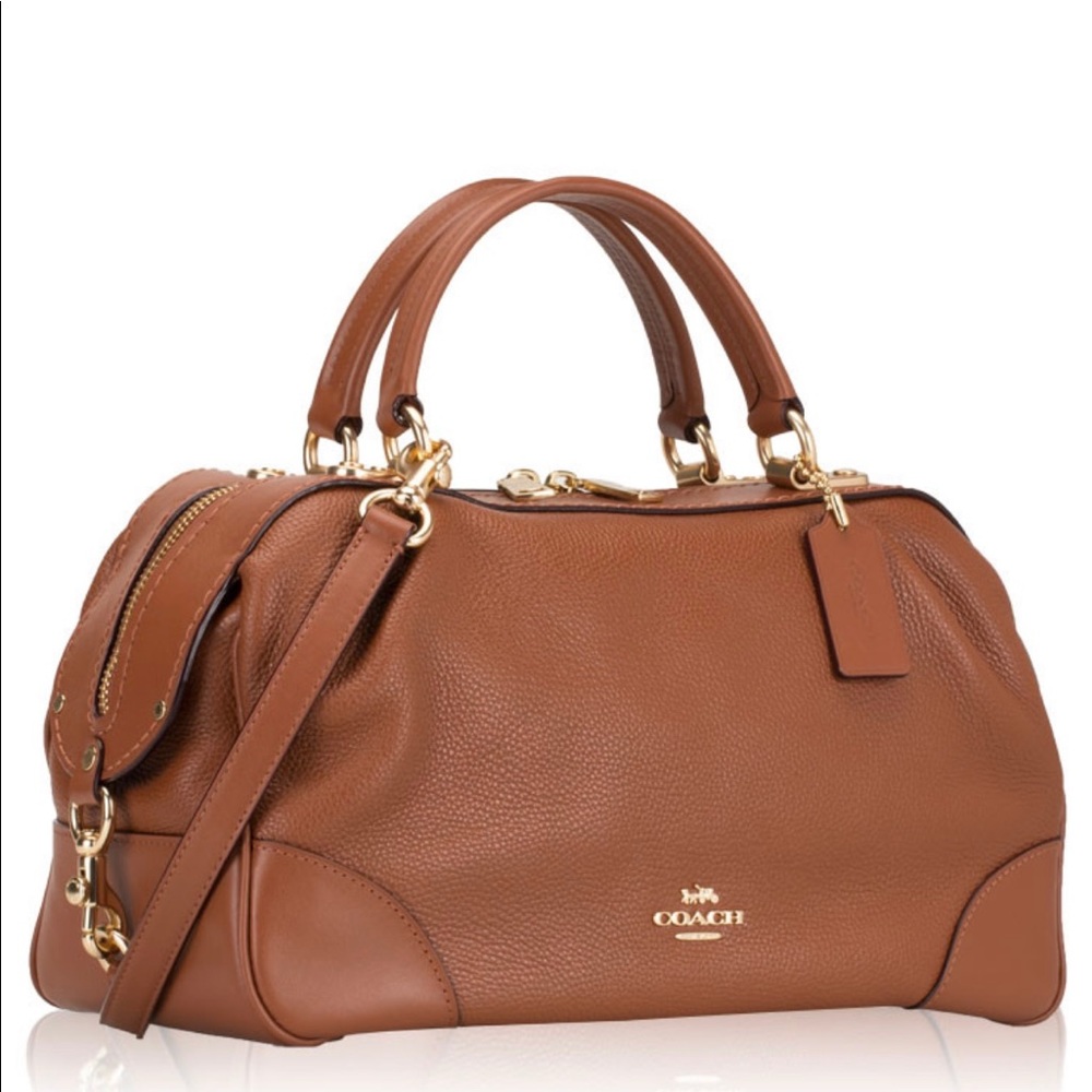 Coach Polished Pebble Lane Satchel EUC - Picture 4 of 16